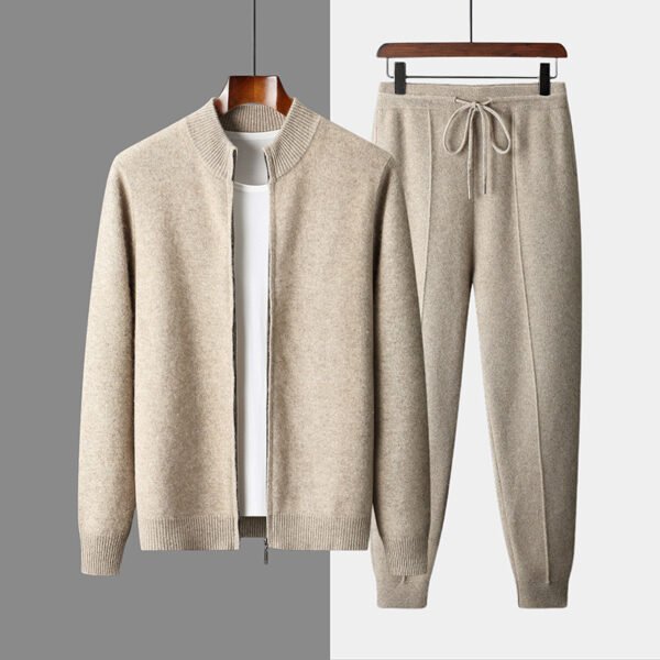 ICONI Wool Cardigan Men's Stand Collar Set